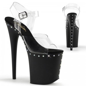 Pleaser Flamingo-808ABLS Hakken Dames Zwart | BELGIE BEGFOMCZ