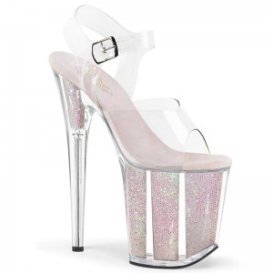 Pleaser Flamingo-808G Hakken Dames Wit | BELGIE BECYRELU
