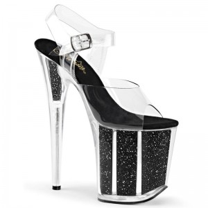 Pleaser Flamingo-808G Hakken Dames Zwart | BELGIE BEETLZAR