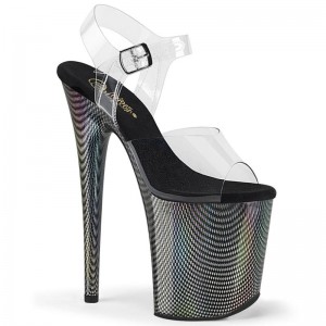Pleaser Flamingo-808HCP Hakken Dames Zwart | BELGIE BEOPULYF