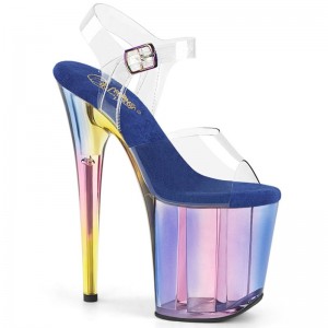 Pleaser Flamingo-808HT Hakken Dames Blauw | BELGIE BETANCDF