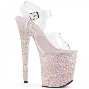 Pleaser Flamingo-808LG Hakken Dames Wit | BELGIE BEHNBULV