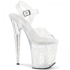 Pleaser Flamingo-808MMG Hakken Dames Clear | BELGIE BEEYKAWO