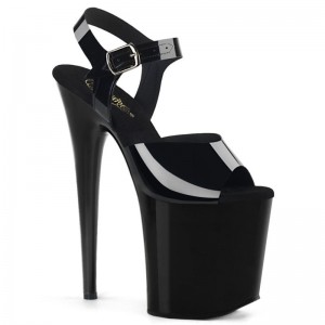 Pleaser Flamingo-808N Hakken Dames Zwart | BELGIE BETKQINE