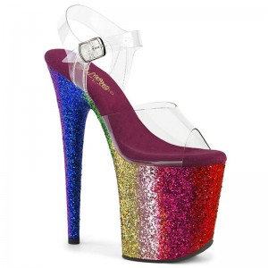 Pleaser Flamingo-808RBG Hakken Dames Gekleurd | BELGIE BEOUCESP