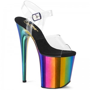 Pleaser Flamingo-808RC Hakken Dames Gekleurd | BELGIE BEEAUPQG