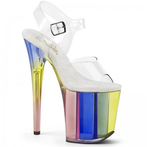 Pleaser Flamingo-808RT Hakken Dames Gekleurd | BELGIE BESZECRT