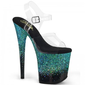Pleaser Flamingo-808SS Hakken Dames Turquoise | BELGIE BEWTMVGY