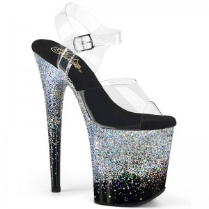 Pleaser Flamingo-808SS Hakken Dames Zilver | BELGIE BEHZADNV