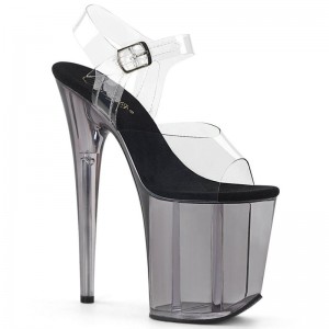 Pleaser Flamingo-808T Hakken Dames Grijs | BELGIE BECYTVPN