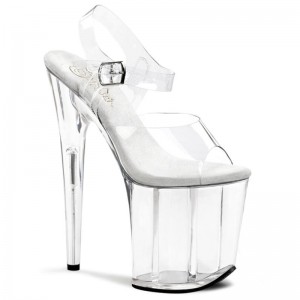 Pleaser Flamingo-808 Hakken Dames Clear | BELGIE BEPRQOKX
