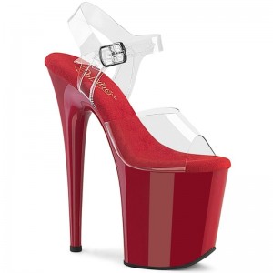Pleaser Flamingo-808 Hakken Dames Rood | BELGIE BEQPNCZJ