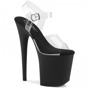 Pleaser Flamingo-808 Hakken Dames Zwart | BELGIE BEWMXKJQ