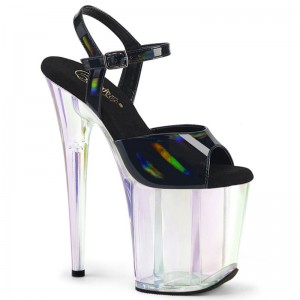 Pleaser Flamingo-809HT Hakken Dames Zwart | BELGIE BEAJRDQL