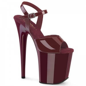 Pleaser Flamingo-809 Hakken Dames Bordeaux | BELGIE BEVKAXOM