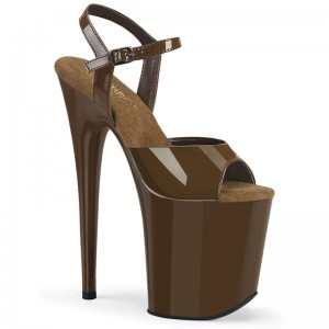 Pleaser Flamingo-809 Hakken Dames Bruin | BELGIE BEZUKRXT