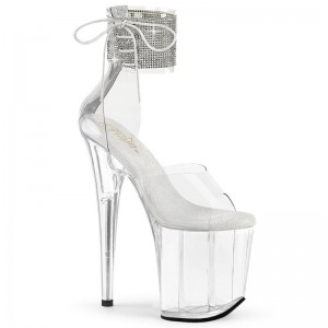 Pleaser Flamingo-824RS Hakken Dames Clear | BELGIE BEFWDENB