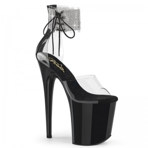 Pleaser Flamingo-824RS Hakken Dames Zwart | BELGIE BEXUJEIH