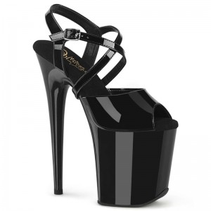 Pleaser Flamingo-824 Hakken Dames Zwart | BELGIE BEPINFSU