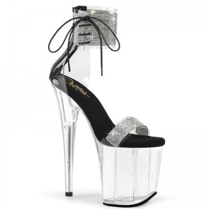 Pleaser Flamingo-827RS Hakken Dames Zwart | BELGIE BEWDPQCV