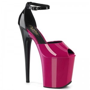 Pleaser Flamingo-868 Hakken Dames Roze Zwart | BELGIE BEVEAUNM