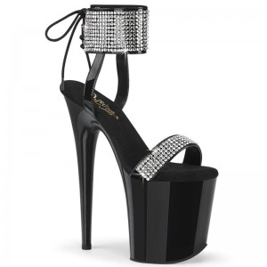 Pleaser Flamingo-870 Hakken Dames Zwart | BELGIE BESVKPEZ