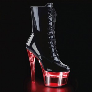 Pleaser Flashdance-1020-7 Laarzen Dames Zwart | BELGIE BEZGQMSY