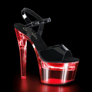 Pleaser Flashdance-709 Hakken Dames Zwart | BELGIE BEIROSWJ
