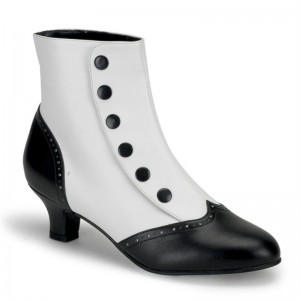 Pleaser Flora-1023 Vegan Leather Laarzen Dames Wit | BELGIE BEIAZNJF