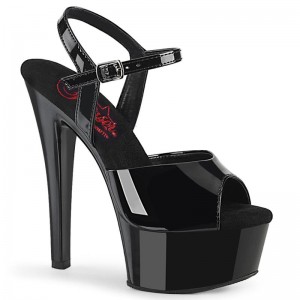 Pleaser Gleam-609 Hakken Dames Zwart | BELGIE BEEISMXQ