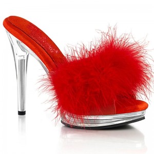 Pleaser Glory-501F-8 Badslippers Dames Rood | BELGIE BEGWOYLK