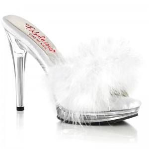 Pleaser Glory-501F-8 Badslippers Dames Wit | BELGIE BEWSAPBU