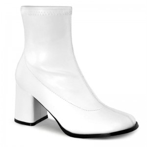 Pleaser Gogo-150 Vegan Leather Laarzen Dames Wit | BELGIE BEQRPMSH
