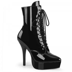 Pleaser Indulge-1020 Laarzen Dames Zwart | BELGIE BERNBGOZ