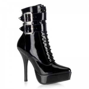 Pleaser Indulge-1026 Laarzen Dames Zwart | BELGIE BETPMVRL