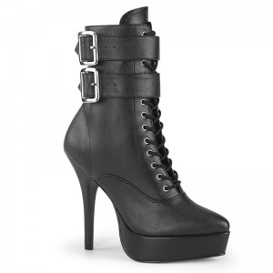 Pleaser Indulge-1026 Vegan Leather Laarzen Dames Zwart | BELGIE BELPIQZX