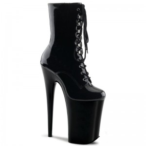 Pleaser Infinity-1020 Laarzen Dames Zwart | BELGIE BEWAULQG