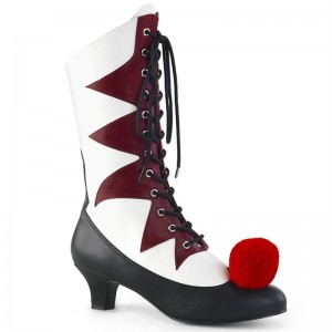Pleaser It-120 Laarzen Dames Wit Bordeaux | BELGIE BEGKVRXA