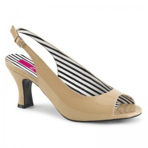 Pleaser Jenna-02 Hakken Dames Beige | BELGIE BELBYKAH