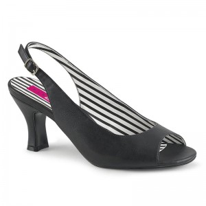 Pleaser Jenna-02 Vegan Leather Hakken Dames Zwart | BELGIE BEJGRDXH