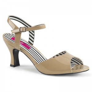 Pleaser Jenna-09 Hakken Dames Beige | BELGIE BEJCOILH