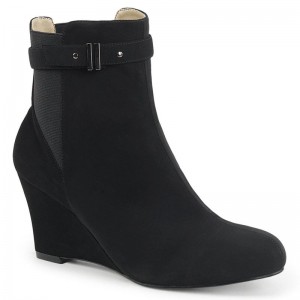 Pleaser Kimberly-102 Suede Laarzen Dames Zwart | BELGIE BEXLGABJ