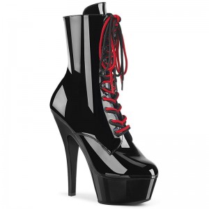 Pleaser Kiss-1020-1 Laarzen Dames Zwart | BELGIE BEEZHNTQ