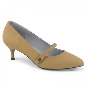 Pleaser Kitten-03 Hakken Dames Beige | BELGIE BERIUHSZ