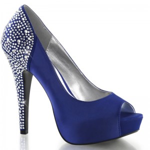 Pleaser Lolita-08 Hakken Dames Blauw | BELGIE BEPBCRQZ