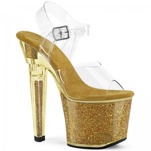 Pleaser Lovesick-708SG Hakken Dames Goud | BELGIE BEGNXOQM