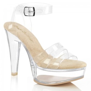 Pleaser Martini-505 Hakken Dames Beige | BELGIE BEAPILSY