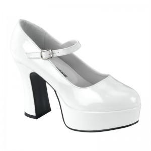 Pleaser Maryjane-50 Hakken Dames Wit | BELGIE BEVQXDMR