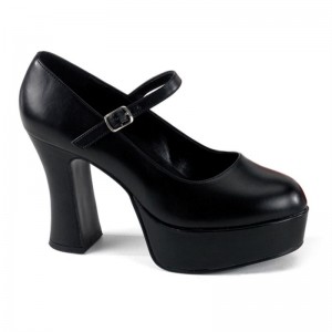 Pleaser Maryjane-50 Vegan Leather Hakken Dames Zwart | BELGIE BEIJYXEB