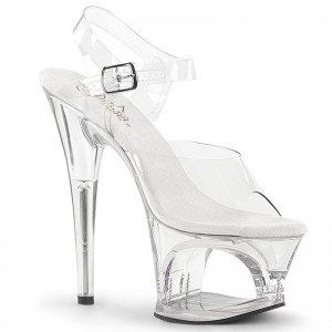 Pleaser Moon-708 Hakken Dames Clear | BELGIE BEHQBMUS